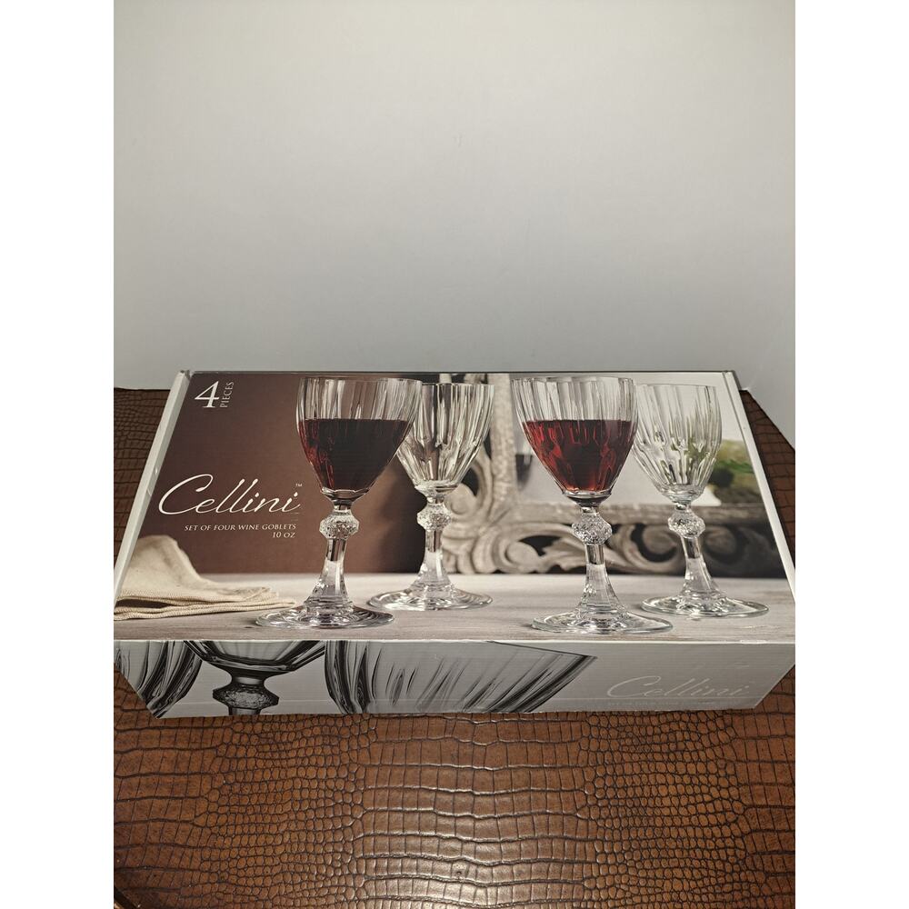 Set of 4 Cellini 10oz Wine Goblets